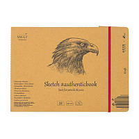 Альбом для эскизов Authentic Smiltainis крафт бумагу 24 листе 24,5х17,6 см 90 г / м2, 587644
