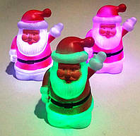 Ночник новогодний светильник Дед Мороз 12 см. с батарейками в подарочной коробке