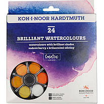 Фарби акварельні 24 кольори діамантові відтінки Koh-i-noor, 42637