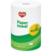 Бумажные полотенца Ruta Ecolo Белые 2 слоя 1 рулон (4820202890195) BS-03