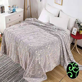 Плед-покривало з мікрофібри День- Ніч зі світлом "Вензель"