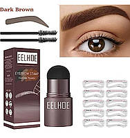 Пудра для макіяжу брів EElhoe Eyebrow Stamp  темно-коричневий