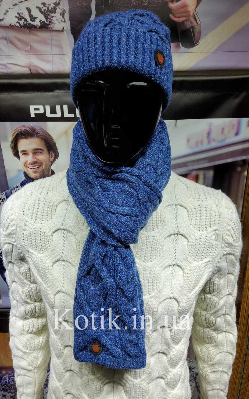 Комплект Шапка - Шарф Pulltonic Синій, фото 1