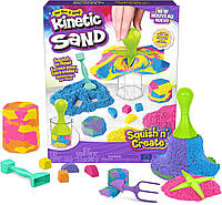 Веселковий кінетичний пісок Kinetic Sand Squish N Create Playset