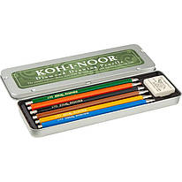Набір цангових олівців Diamond Pencils 2 мм 6 кольорів металевий пенал Koh-i-noor 5217, 42612