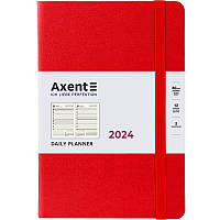 Ежедневник датированный 2024 год Axent Partner Strong 145х210 мм красный 8819-24-05-A, 65702