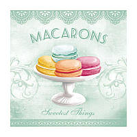 Декупажная салфетка "Macarons", мятные, 33*33 см, 18 г/м2, Ambiente, 13308296