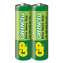 Батарейка сольова АА R6 1.5V комплект 2 штуки GP Greencell, 133005