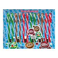 Леденцы Трости Candy Canes 12 шт Dr Pepper A&W 7UP, 150г