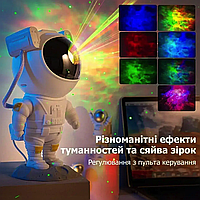 Космічний проєктор Світильник космонавт Астронавт нічник зоряного неба космонавт Дитячий нічник-проєктор