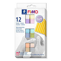 Набір полімерної глини Fimo Soft Pastel Colours 12 кольорів по 25 грамів Staedtler, 8023123