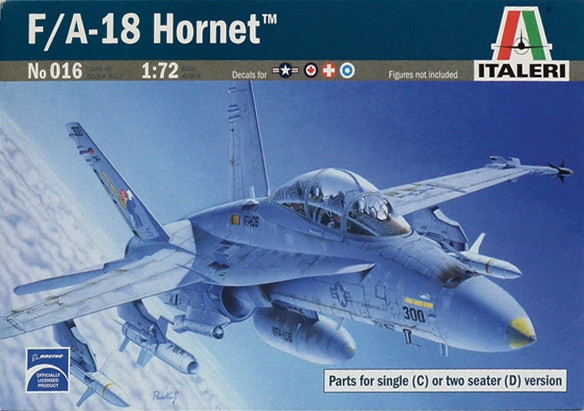 Пластикова модель 1/72 Italeri 016 американський палубний винищувач F/A-18 C/D WILD WEASEL