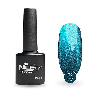 Гель-лак Nice for you Magic cat №09 Темно-синій 8.5 г