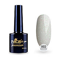 Гель-лак Sparkles №002 Nice for you Прозорий з перламутровими блискітками 8.5 г