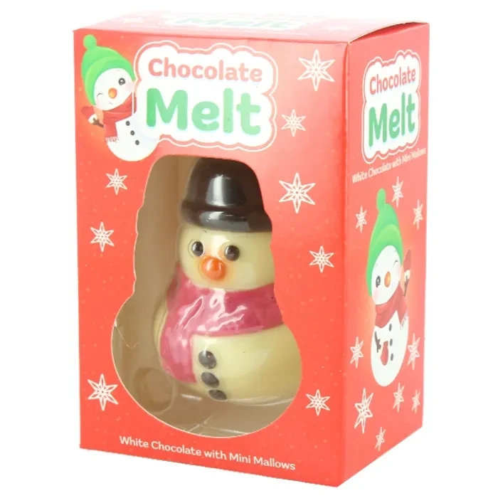 Шоколадна бомба Chocolate Melt Різдвяний сніговик з маршмеллоу, 38г