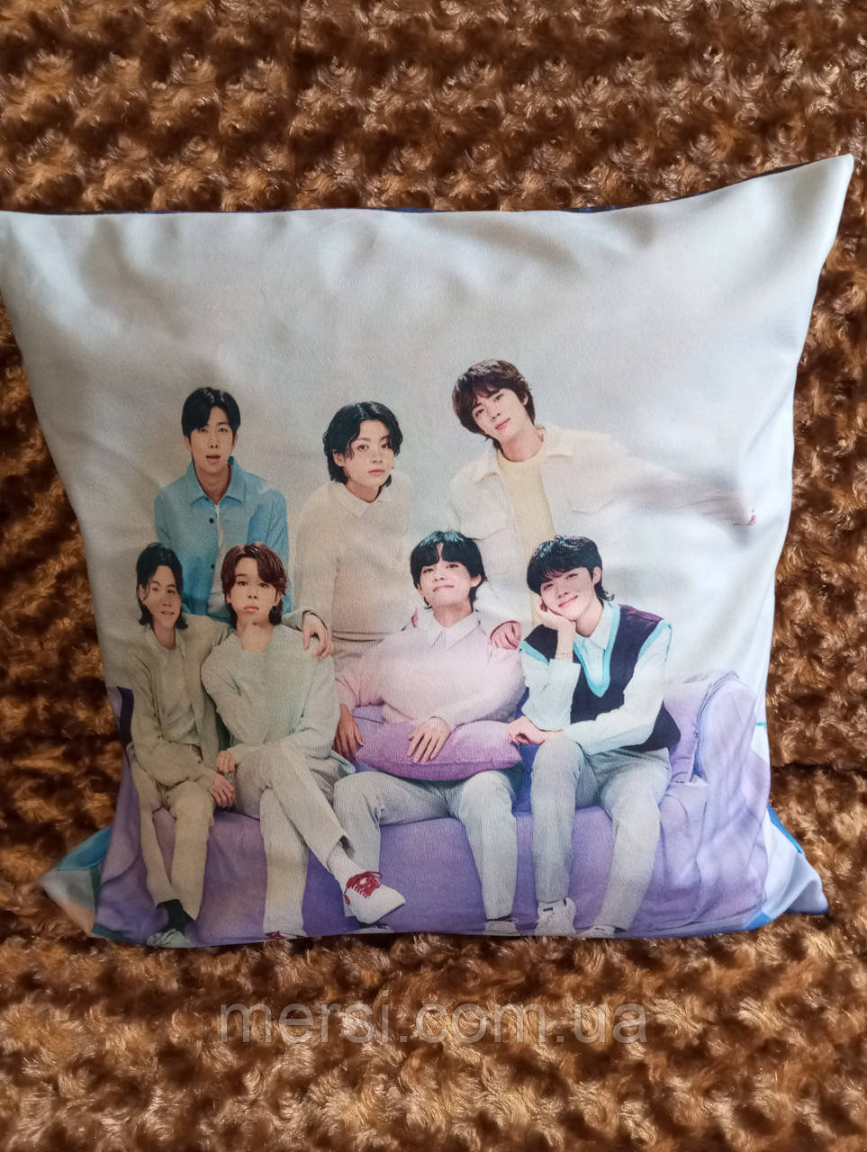 Наволочка для подушки с фото K-POP BTS №1 44см*44см двостороння