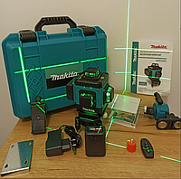 Лазерний рівень makita Чорно Зелений Нівелір Професійний для будівельних робіт 3D-4D 16 ліній