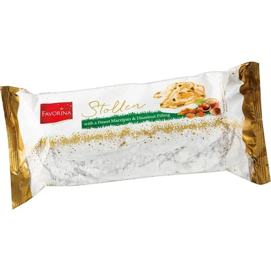 Різдвяний кекс Штоллен Favorina Stollen з марципану та фундуку, 500г, фото 1