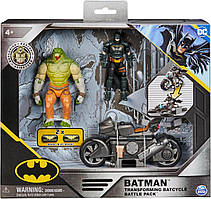 Фігурка Бетмен на мотоциклі та Крокодил 10см Batman DC Comics Spin Master 6067444