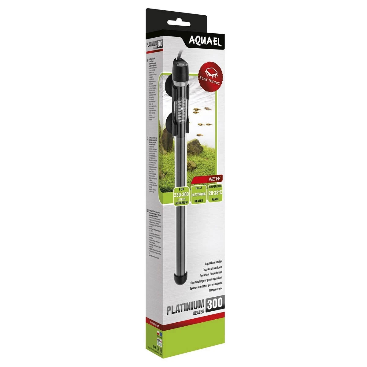 Обігрівач Aquael PLATINUM Heater з електронним термостатом, 36см,300 Вт, для аквариума 230-300 л (121221)