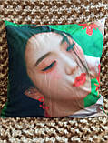 Наволочка для подушки с фото K-POP JISOO №1 44см*44см двостороння, фото 4