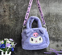 Kuromi сумочка, Куроми мягкая сумка, плюшевая сумочка Kuromi Hello Kitty, детские сумочки Куроми