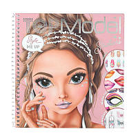 Альбом для стикеров Top model Dress me Up Face GLITTER QUEEN Одень меня стикербук 12723