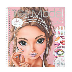 Альбом для стікерів Top model Dress me Up Face GLITTER QUEEN Одягни мене стікербук 12723