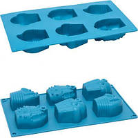 Від 4 шт. Форма силіконова 6шт на планшеті FY-0136, 28,5*17*4см купити дешево оптом в інтернет-магазині