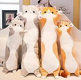 М'яка іграшка 65 см для обіймання довгий кіт батон подушка, іграшка-обіймашка для сну кольору, фото 4