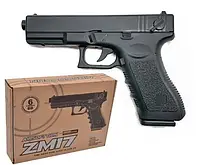 Детский пистолет ZM17 Cyma (Глок 17,Glock 18C) Затворная задержка AirSoft Gun 6мм