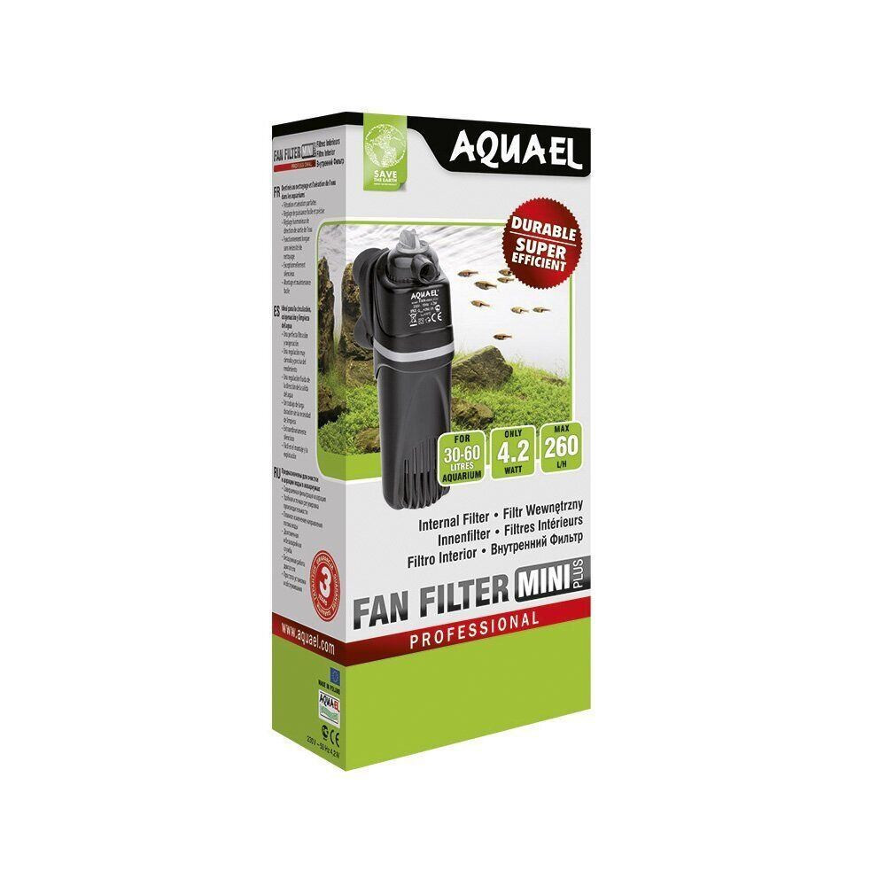 Фільтр внутрішній AQUAEL FAN MINI Plus, 4.2 Вт, 260л/год для акваріума 30-60 л 101786/3068