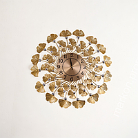 Часы настенные оригинальные 60×60 см, навесные часы для гостинной кабинета спальни золотые