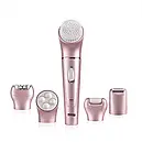 Епілятор акумуляторний для вологої та сухої епіляції 5в1 DSP 70153 з насадками, фото 2