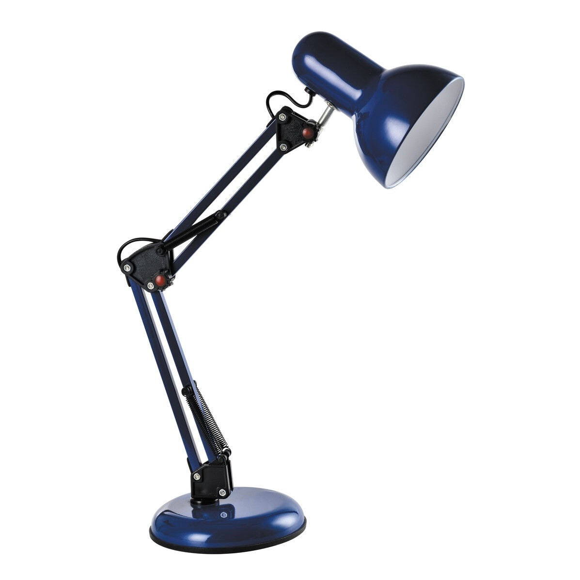 Настільна офісна лампа регульована на підставці під лампу Е27 металева синього кольору Sirius TY-2811