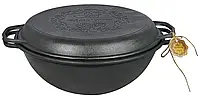 Товстостінний вок казан-каструля наша майстерня, Казан чавунний з узбекистану 12л