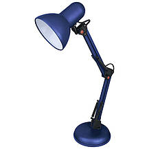 Настільна офісна лампа регульована на підставці під лампу Е27 металева синього кольору Sirius TY-2811, фото 3