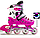 Дитячий комплект Роликів із захистом і шоломом Scale Sports Pink розмір 29-33, фото 4