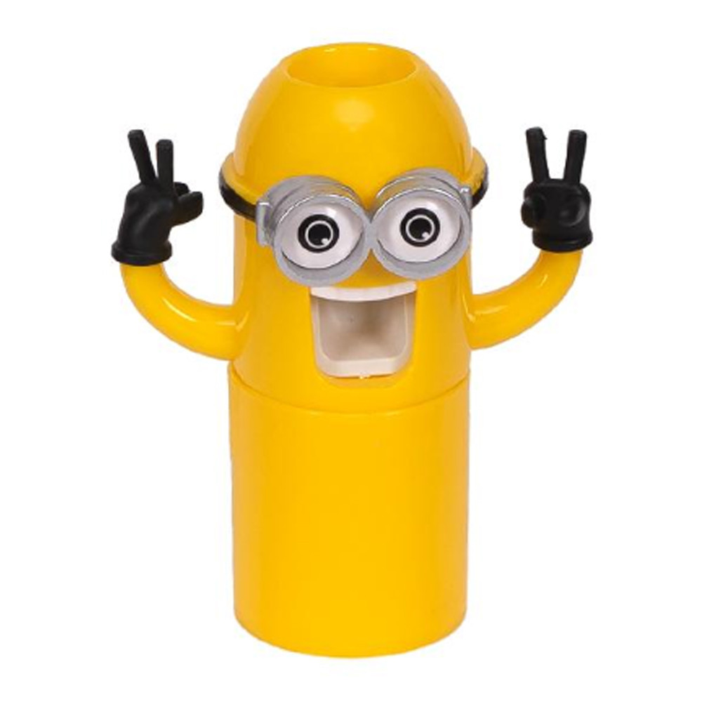 Диспансер для зубної пасти дитячий Міньйон Original Yellow JX158 Дозатор тримач пасти та щіток дитячий, фото 1