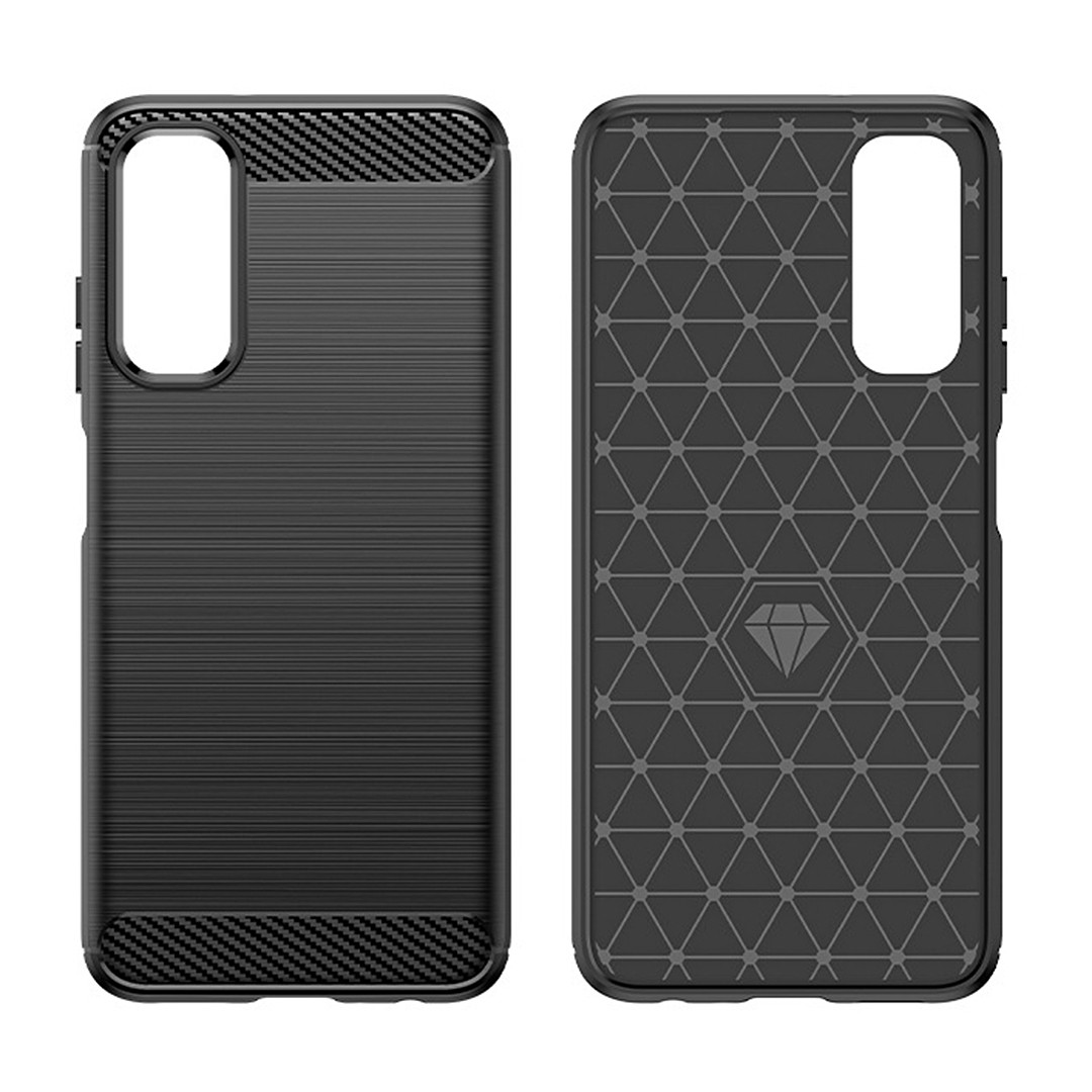 Протиударний TPU чохол Rugged Carbon для Samsung Galaxy A05s (sm-a057) | Mofan | чорний