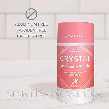 Crystal Body Deodorant, збагачений магнієм дезодорант, кокос і ваніль, 70 г (2,5 унції)