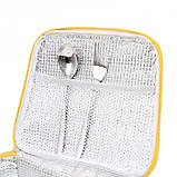 Термосумка — ланч бег для їжі із собою на 5 л Zip, сіра, фото 4