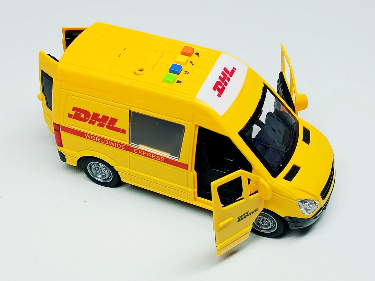 Машинка Yi Wu Jiayu Служба доставки "Worldwide express" жовта wy590A