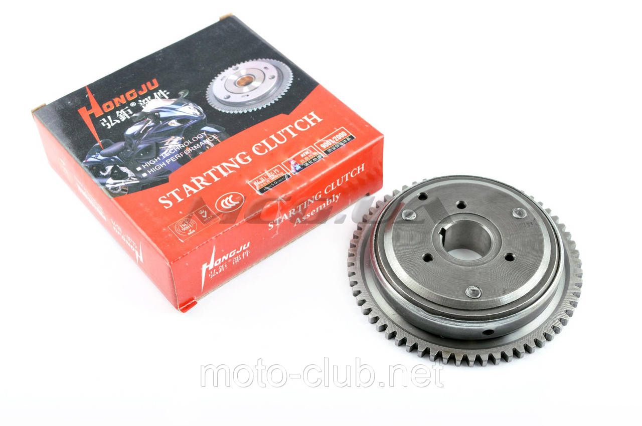 Маховик (обгінна муфта) на скутер 4T GY6 125/150 "HONGJU" (mod:B), фото 1