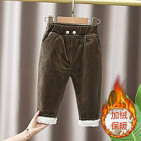 Удобные штаны на зиму 100-110 см Теплые детские штаны на мальчика Детские теплые штаны на зиму