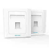 Мережева розетка Vention 1 Port keystone Jack Wall Plate White 86 Type (IFAW0), фото 2