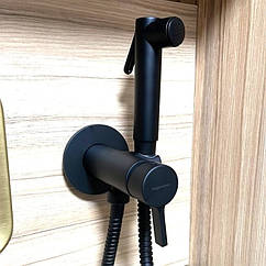 Змішувач для біде чорний з гігієнічним душем прихований Bugnatese ORION 5693