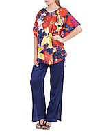 Marc & Andre Жіночий костюм туніка та брюки шовк з яскравим принтом Розміри S-3XL