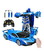 Машинка Трансформер Lamborghini Robot Car Size (HA-120) Синя
