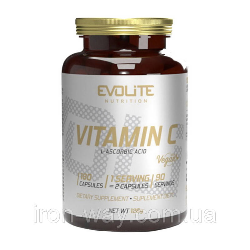 Evolite Nutrition Vitamin C 500 mg (180 vcaps) - фото 1 - id-p2054385729